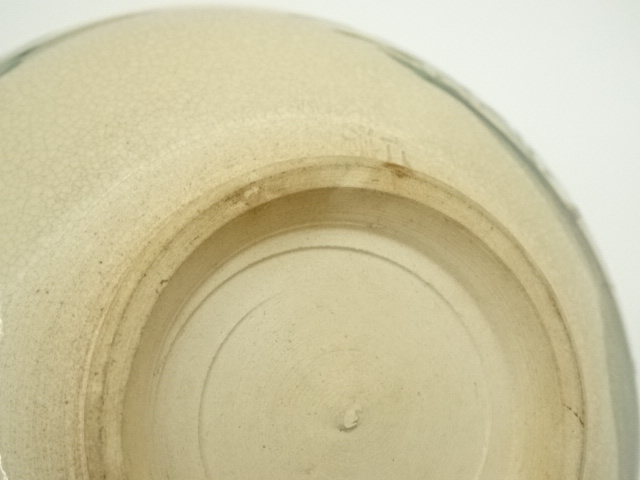 茶碗■仁清造 菊絵 割り高台 古いお茶道具 花 桐箱入り 古美術 骨董品■ 茶碗□仁清造 菊絵 割り高台 古いお茶道具 花 桐箱入り 古美術